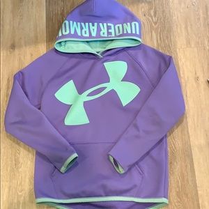 Purple and teal Under Armour sweatshirt